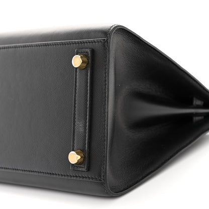 Hermes Madame Calfskin Birkin Sellier 25 Black 10 of 15
