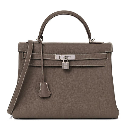 Hermes Togo Kelly Retourne 32 Etoupe 1 of 17