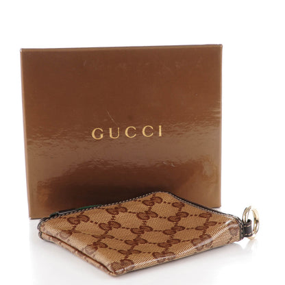 Gucci Crystal Monogram Zip Around Coin Purse Wallet Dark Brown 4 of 6