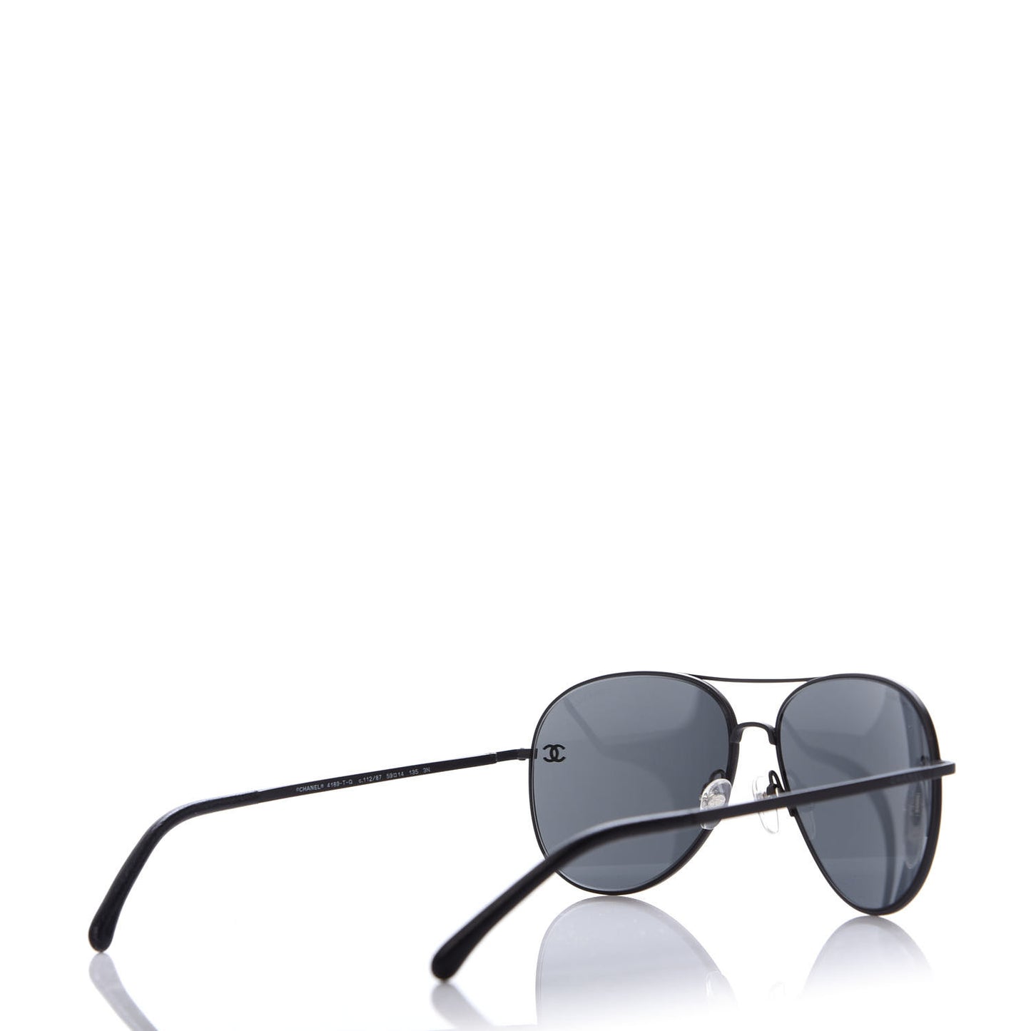 Metal Aviator CC Sunglasses 4189 T-Q Black