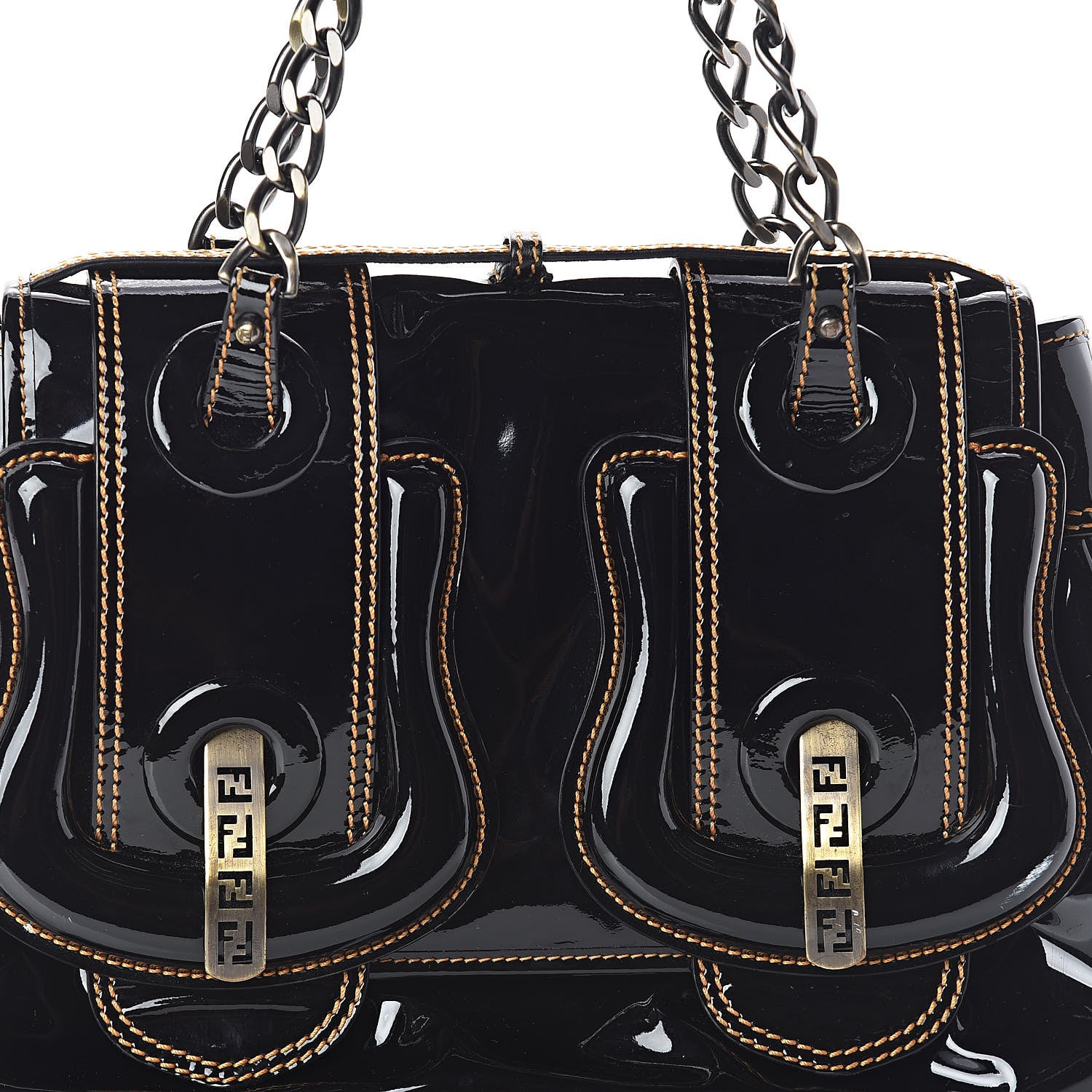 Fendi Patent B Bag Black 7 of 9