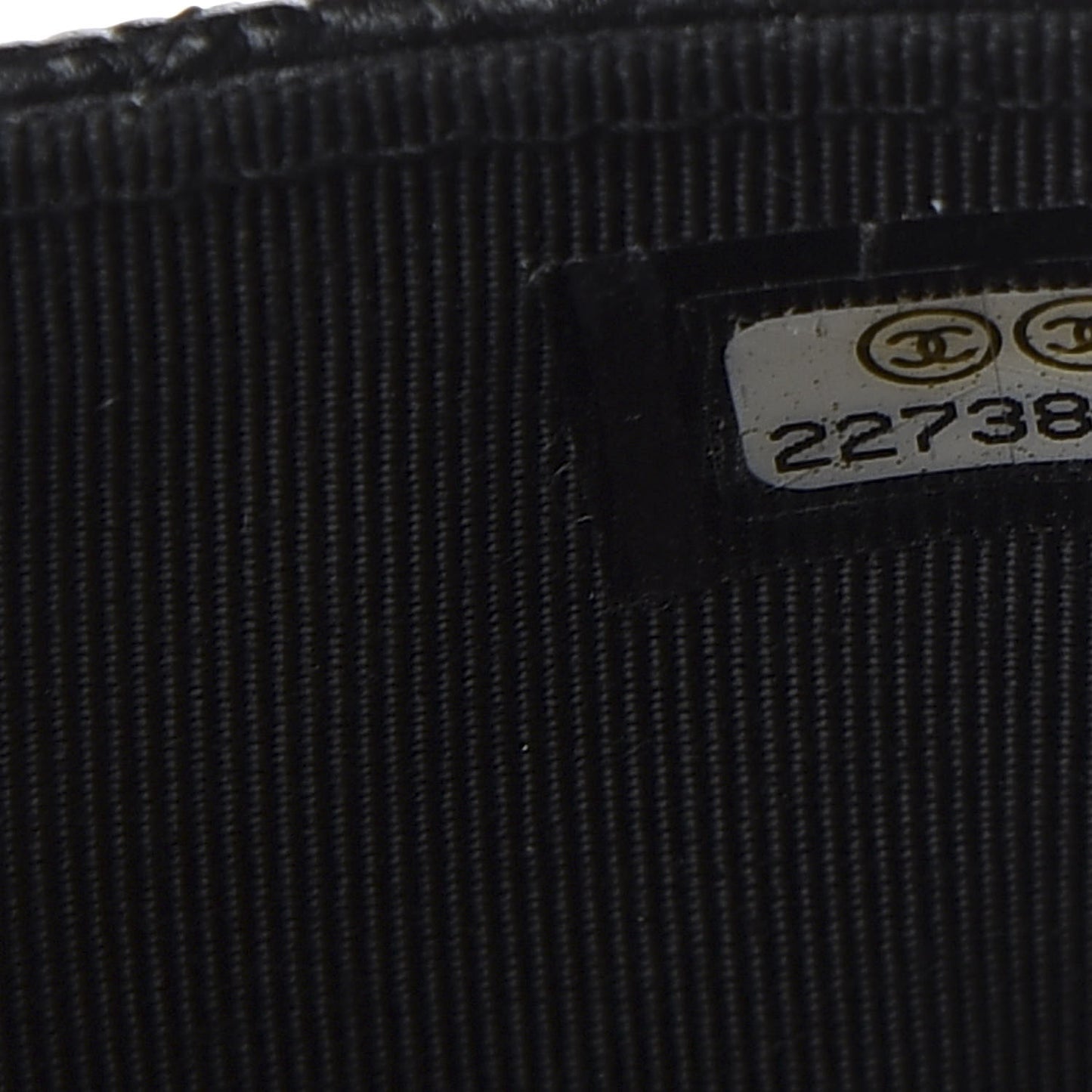 Caviar Quilted Flap Card Holder Black