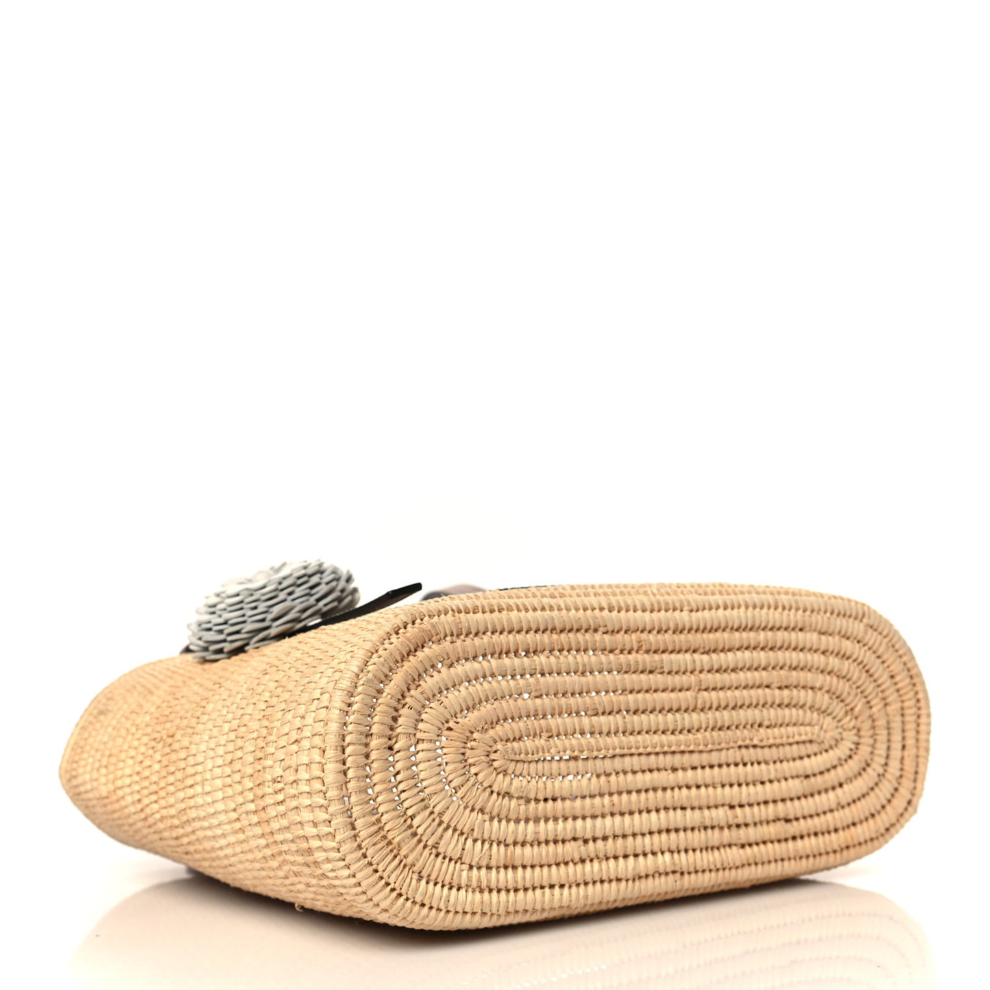 Raffia Small Square Basket Tote Bag Natural Tan
