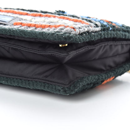 Prada Tweed Maglia Flap Bag Smeraldo 9 of 9