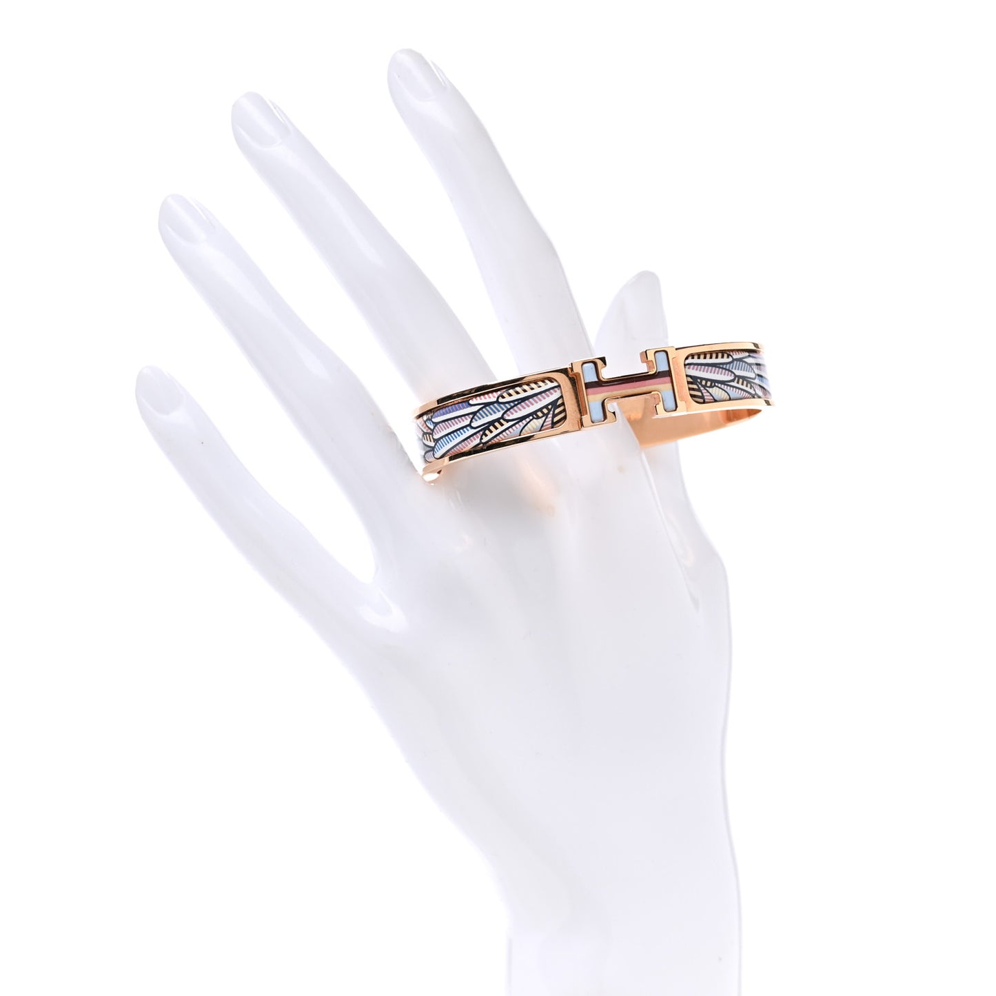 Enamel Narrow Pegase Pop Clic Clac H Bracelet GM Album De Soie Bis