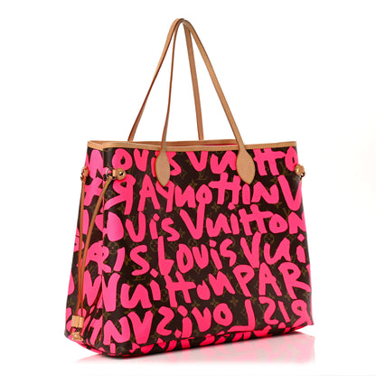 Louis Vuitton Monogram Graffiti Neverfull GM Fuchsia 2 of 20