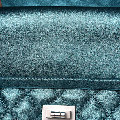 Chanel Metallic Calfskin 2.55 Reissue 225 Flap Turquoise 13 of 14
