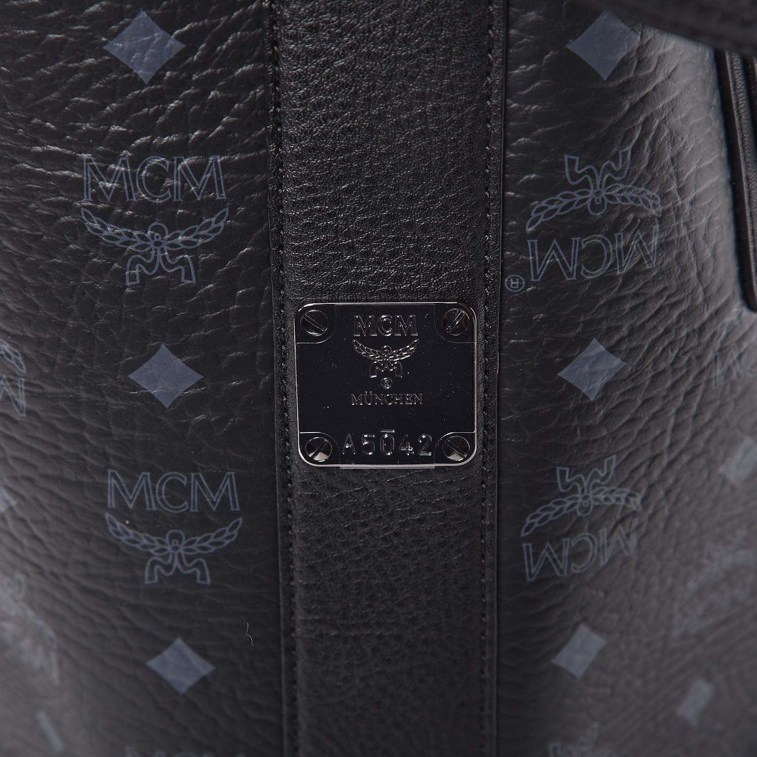 MCM Visetos Large Liz Reversible Shopper Tote Black 9 of 9