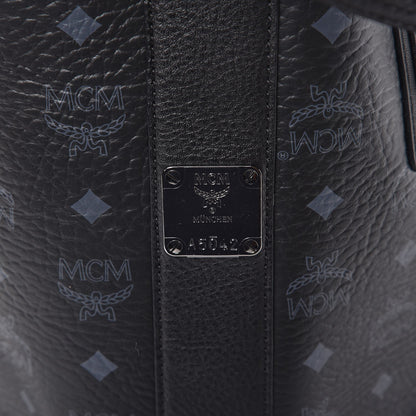 MCM Visetos Large Liz Reversible Shopper Tote Black 9 of 9