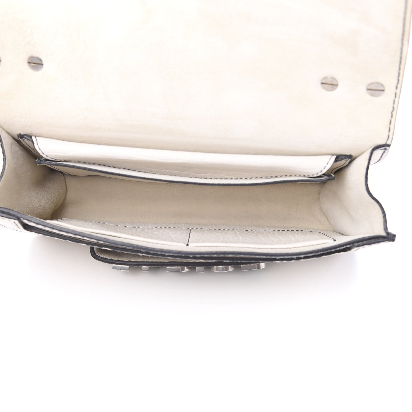 Canyon Grained Lambskin J'Adior Chain Flap Bag Off White