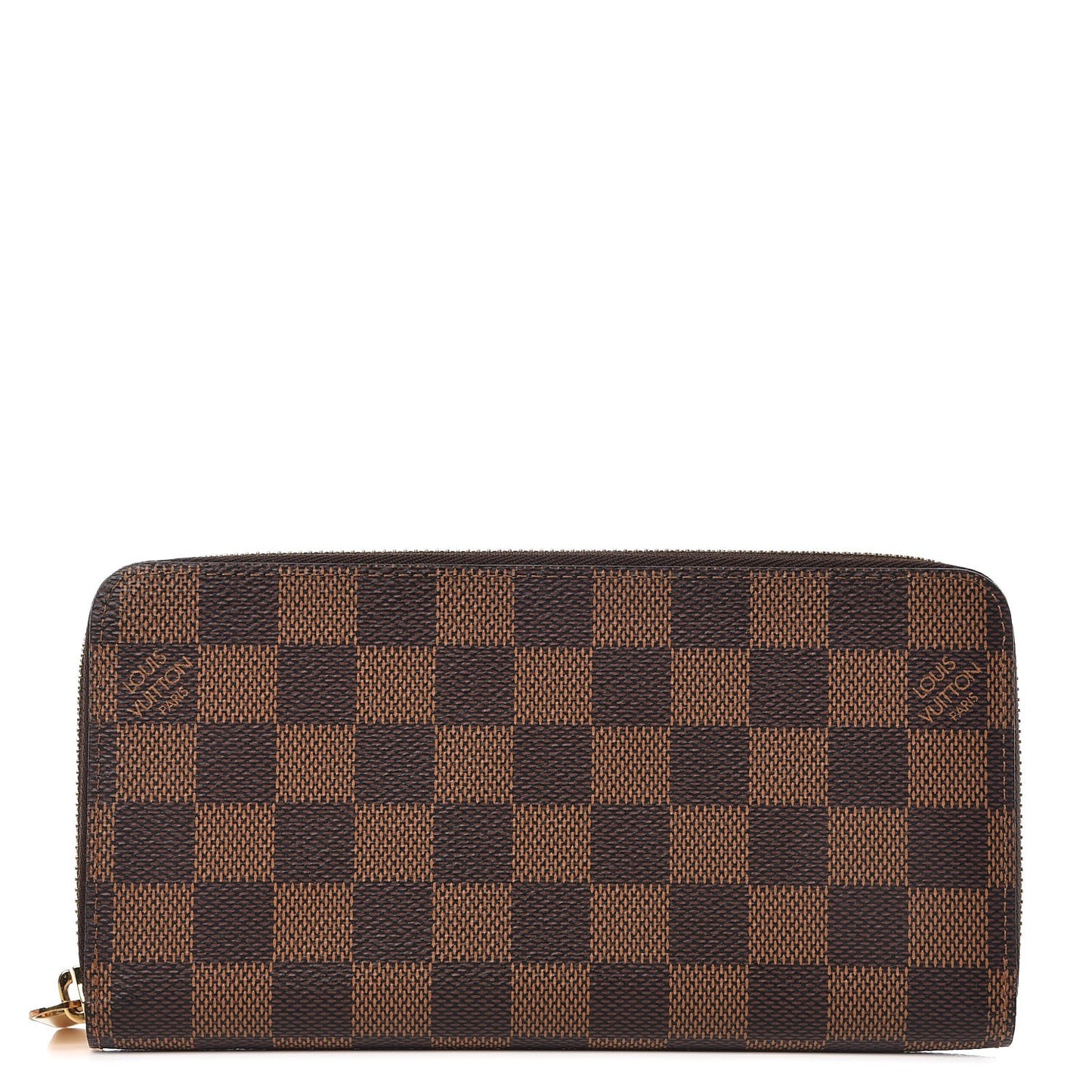 Damier Ebene Zippy Wallet Rose Ballerine
