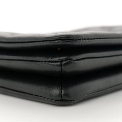 Louis Vuitton Lambskin Embossed Monogram Pochette Coussin Black 8 of 10
