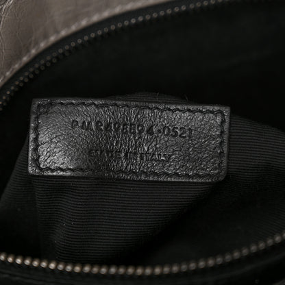 Saint Laurent Crinkled Calfskin Matelasse Monogram Medium Niki Chain Satchel Light Gray 7 of 14