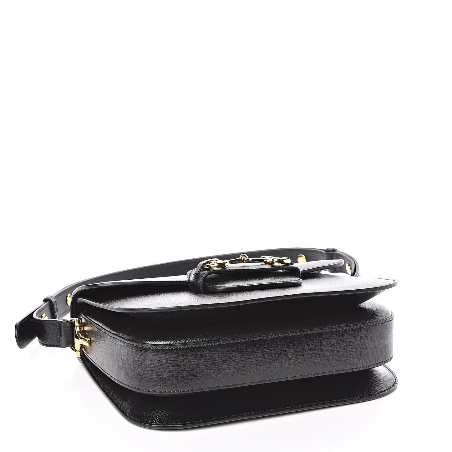 Azalea Calfskin Horsebit 1955 Shoulder Bag Black