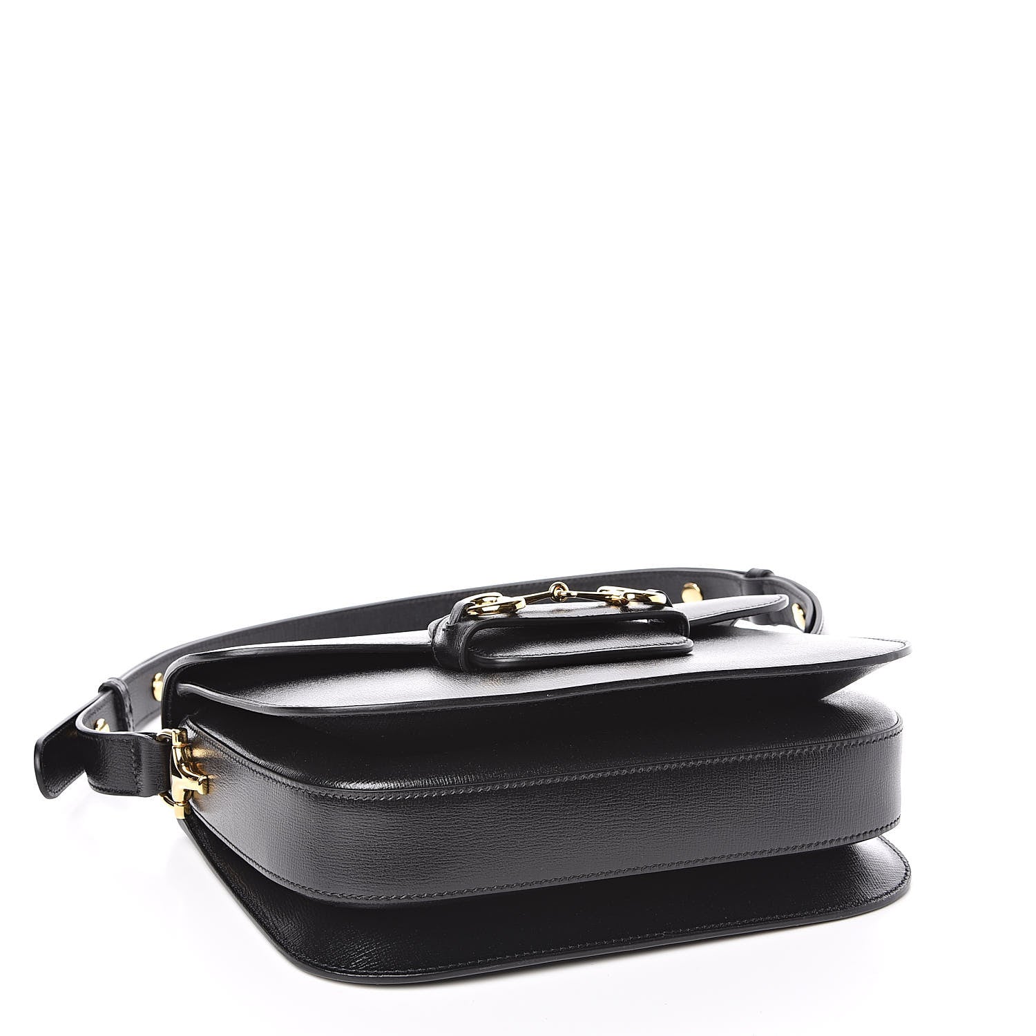 Gucci Azalea Calfskin Horsebit 1955 Shoulder Bag Black 4 of 10