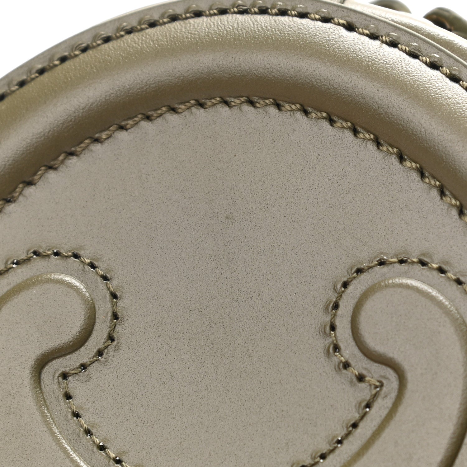 Celine Smooth Calfskin Cuir Small Triomphe Oval Purse Crossbody Dark Olive 12 of 13