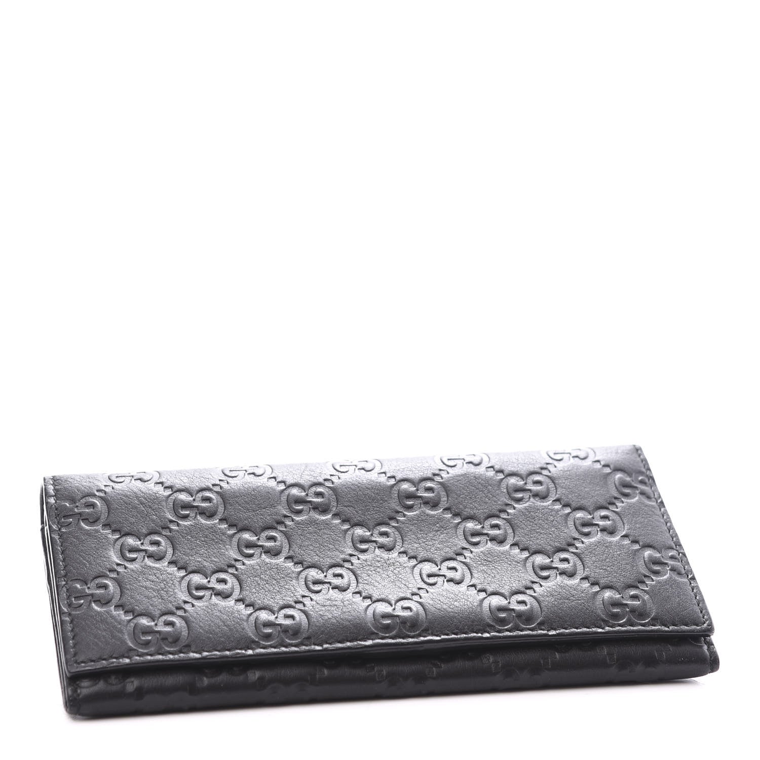 Gucci Guccissima Continental Flap Wallet Black 3 of 8