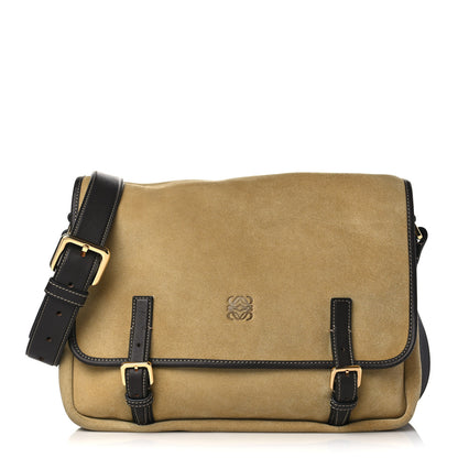 Loewe Suede Messenger Bag Gold 1 of 8