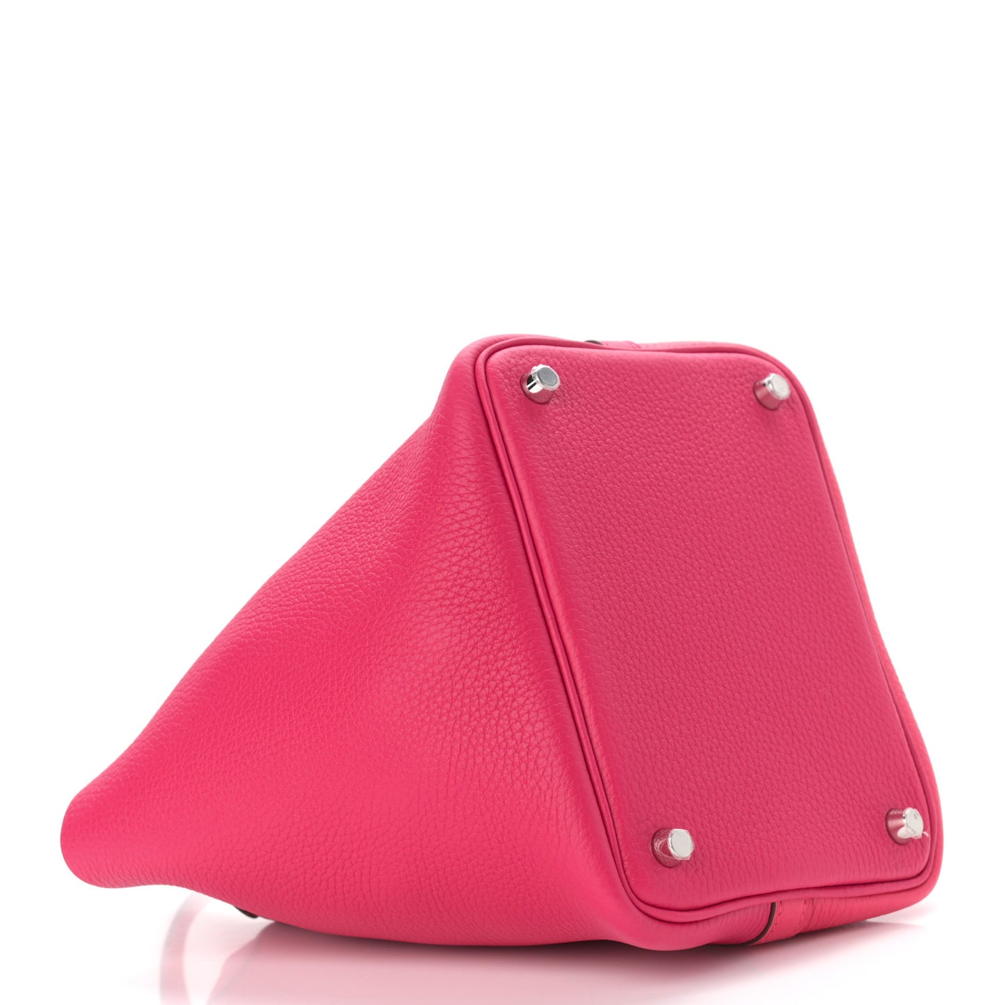 Taurillon Clemence Tri-Color Picotin Lock 18 PM Rose Extreme Rose Mexico Rouge De Coeur
