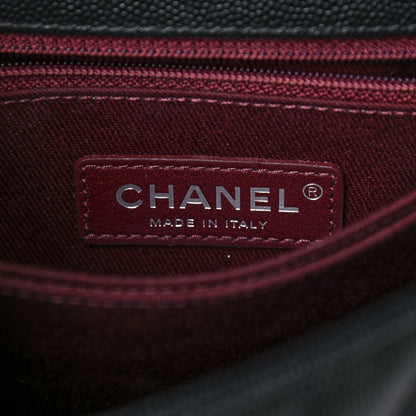Chanel Caviar Chevron Quilted Mini Coco Handle Flap Black 8 of 9