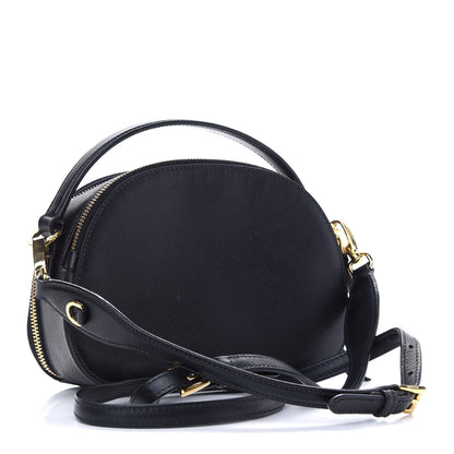 Prada Saffiano Lux Odette Crossbody Black 3 of 11