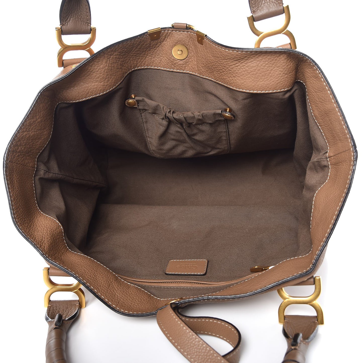 Calfskin Large New Marcie Tote Nut