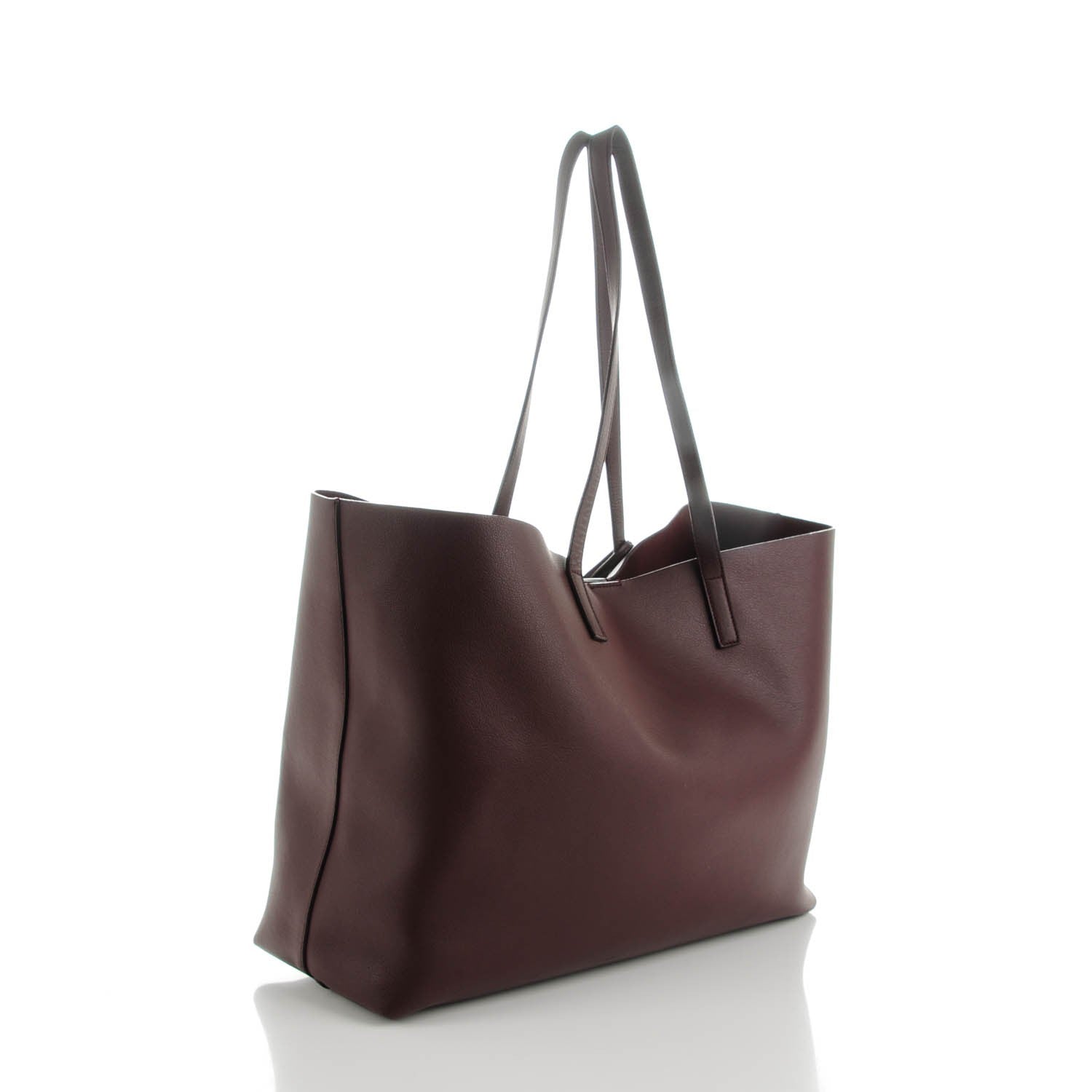 Saint Laurent Calfskin Large Shopping Tote Bordeaux 4 of 10