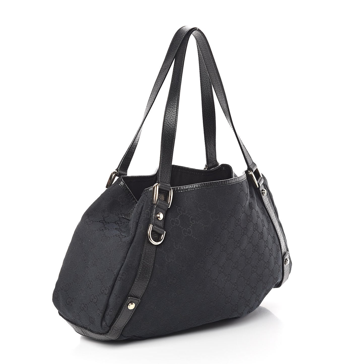 Monogram Medium Abbey Shoulder Bag Black