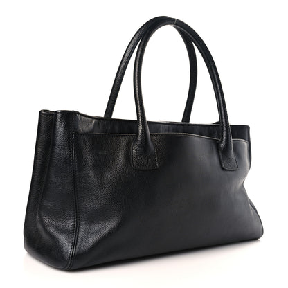 Chanel Calfskin Mademoiselle Lock Cerf Executive Shopper Tote Black 4 of 10