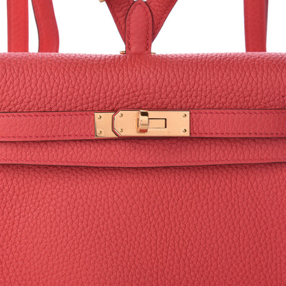Hermes Taurillon Clemence Kelly Ado Backpack Bougainvillea 8 of 11