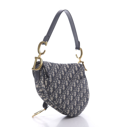 Christian Dior Oblique Saddle Bag Blue 3 of 10