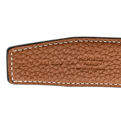 Hermes Box Togo 32mm H Belt 75 30 Black Gold 8 of 9