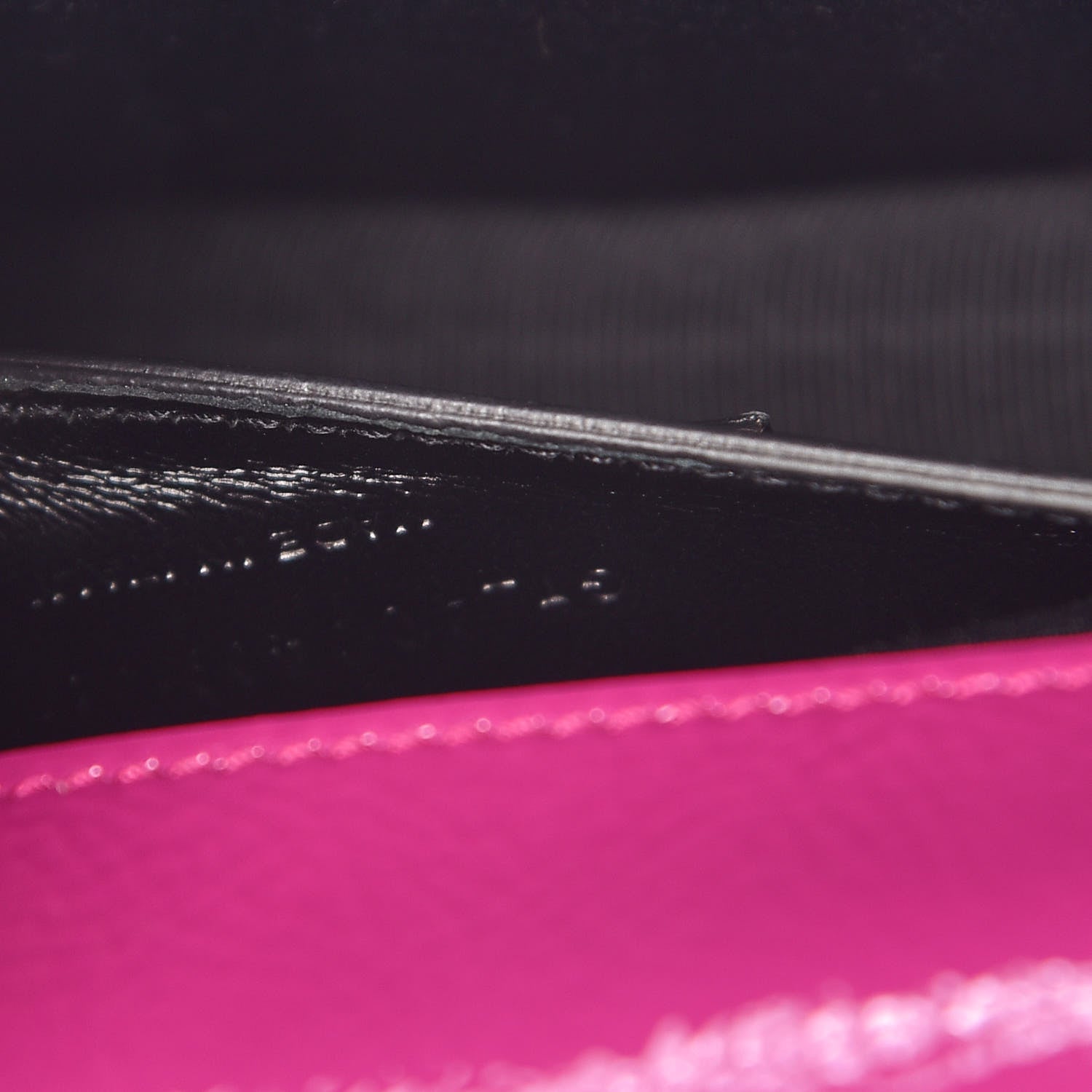 Saint Laurent Textured Patent Classic Monogram Kate Clutch Electric Pink 7 of 9