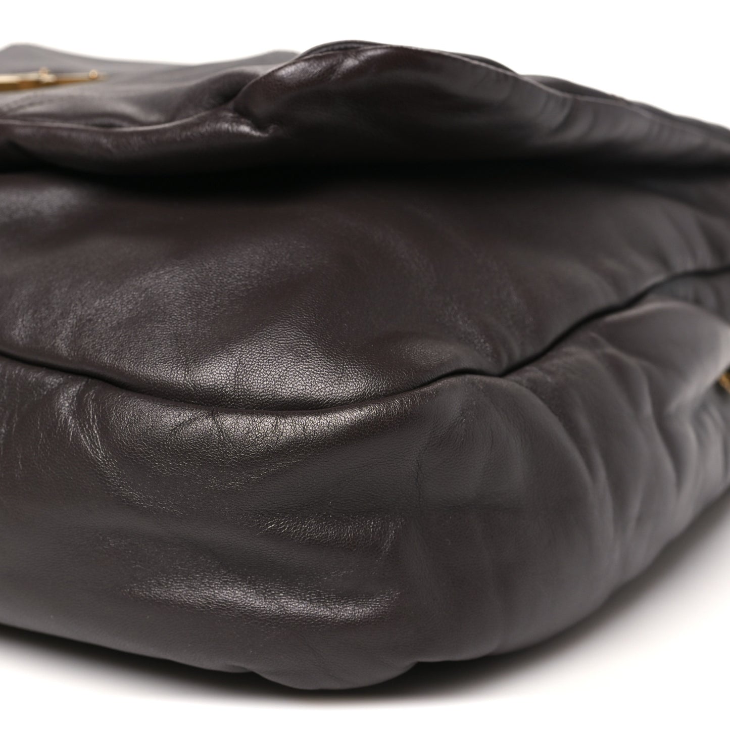 Lambskin Matelasse Monogram Large Jamie 4.3 Dark Sweet Chocolate