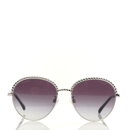 Chanel Chain Pantos Sunglasses 4242 Silver Gray 2 of 8