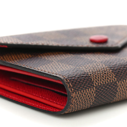 Louis Vuitton Damier Ebene Victorine Wallet Red 8 of 11