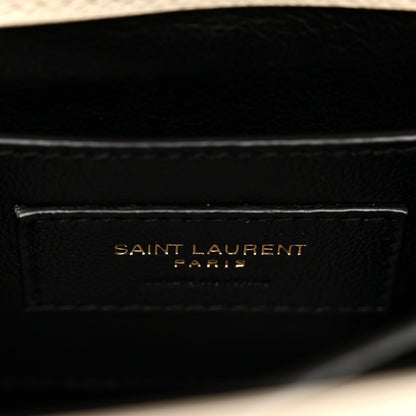 Saint Laurent Grain de Poudre Mini Classic Monogram Cassandra Top Handle Crema Soft 11 of 21