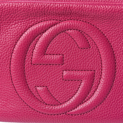 Gucci Pebbled Calfskin Small Soho Disco Bag Bright Bougainvillea 9 of 11