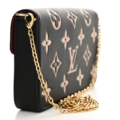 Louis Vuitton Empreinte Monogram Giant Felicie Pochette Black Beige 4 of 12