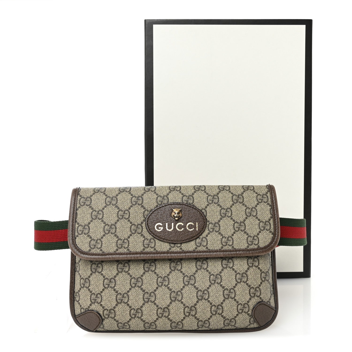 Gucci GG Supreme Monogram Neo Vintage Web Belt Bag Brown 13 of 13