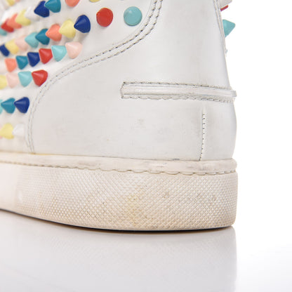 Christian Louboutin Calfskin Louis Spikes Flat Sneakers 40 White Multi 24 of 26