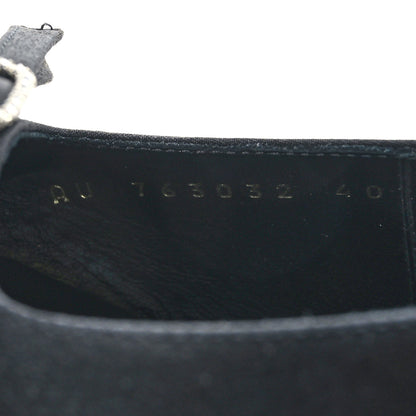 Saint Laurent Crepe De Chine Crystal Bow Slingback Pumps 40 Black 6 of 9