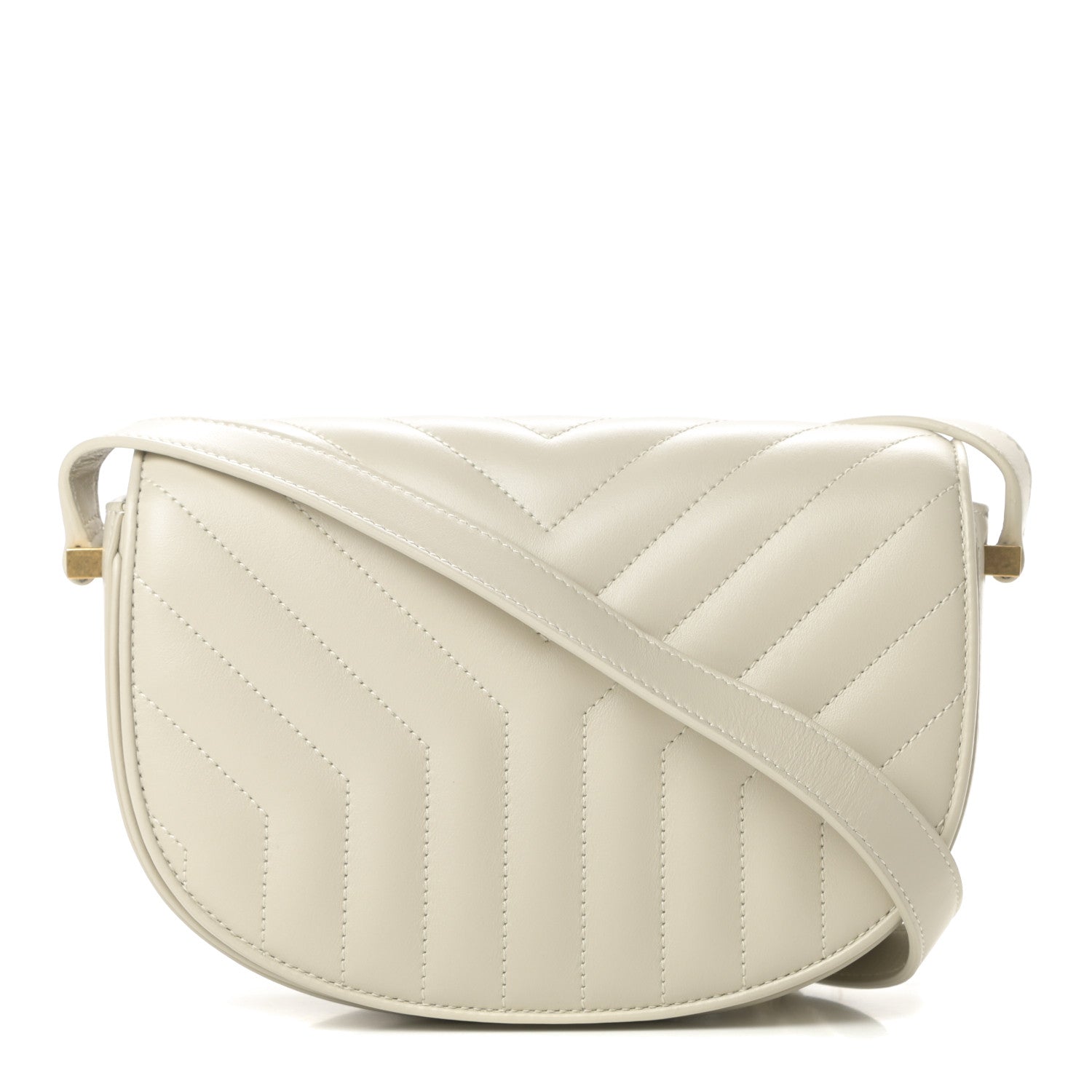 Saint Laurent Calfskin Y Quilted Small Joan Satchel Blanc Vintage 1 of 10