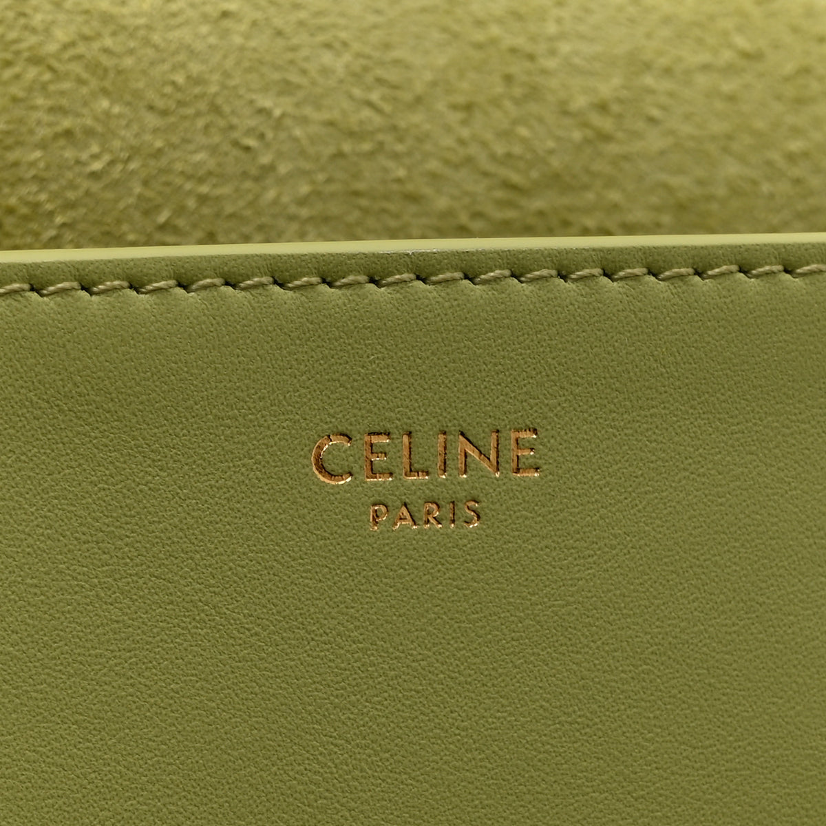 Celine Smooth Calfskin Cuir Triomphe Folco Crossbody Bag Light Jade 6 of 11