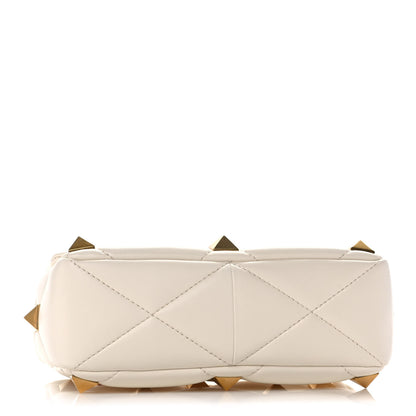 Valentino Garavani Nappa Medium Roman Stud Shoulder Bag Ivory 4 of 10