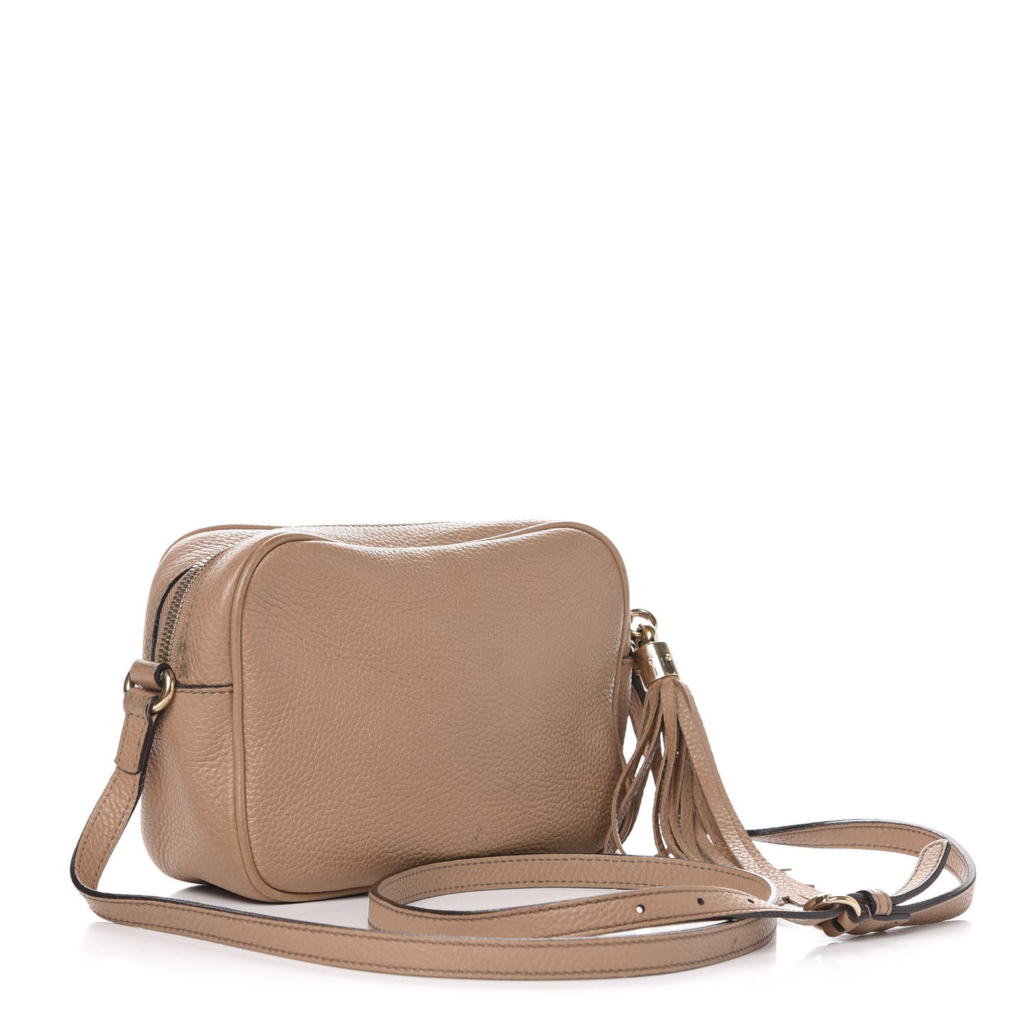 Pebbled Calfskin Small Soho Disco Bag Rose Beige