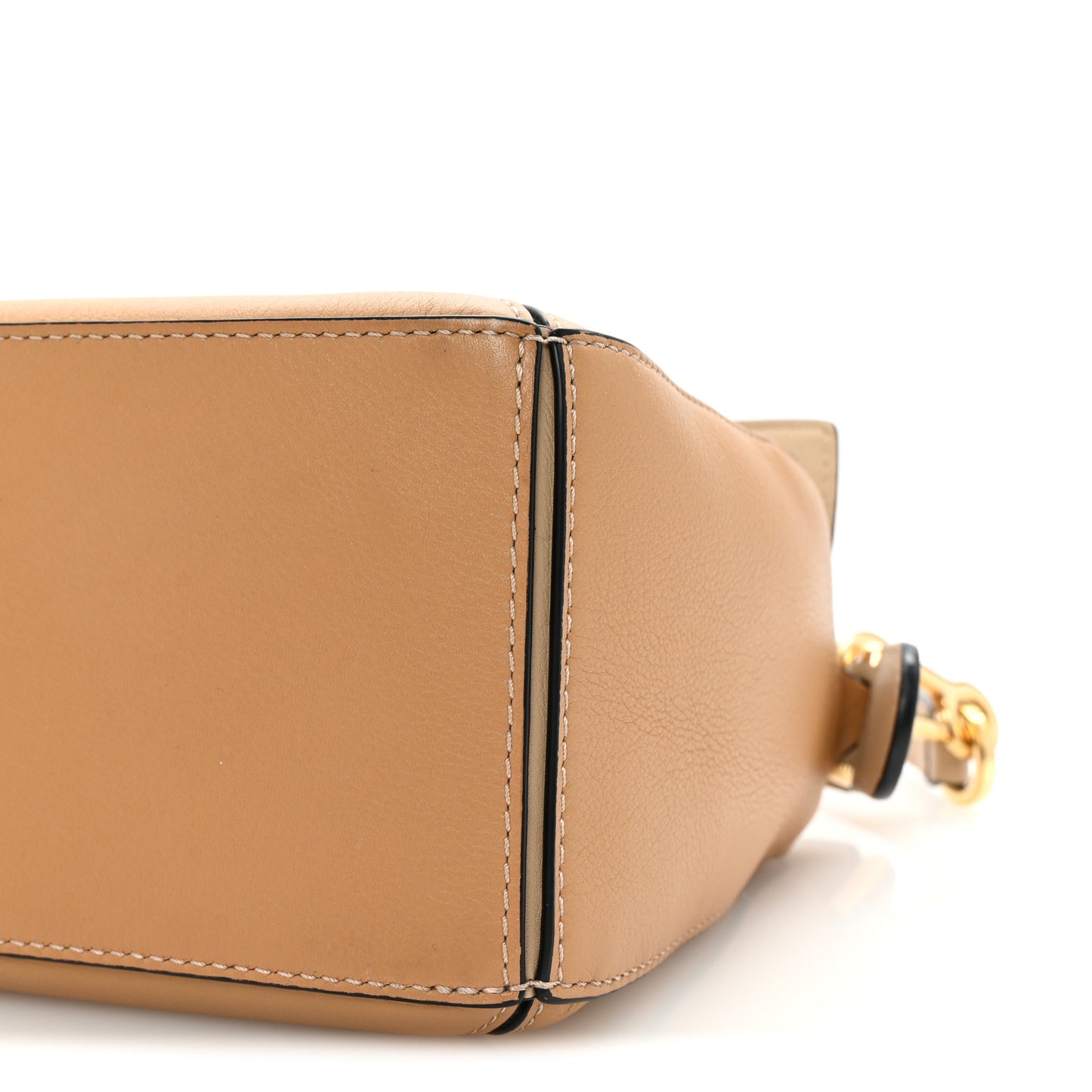 Calfskin Small Puzzle Bag Dusty Beige Soft White