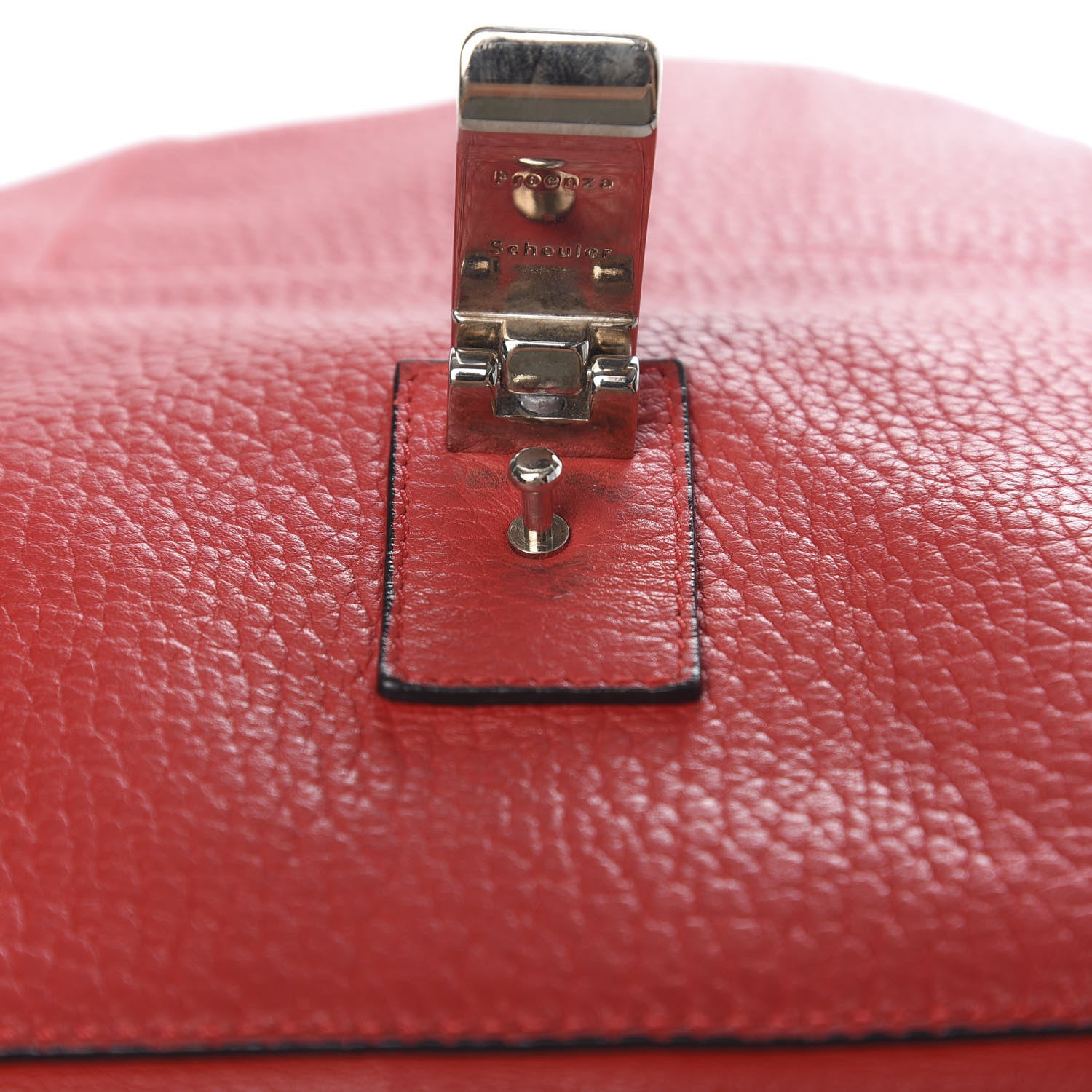 Proenza Schouler Pebbled Calfskin PS Courier Backpack Red 11 of 17