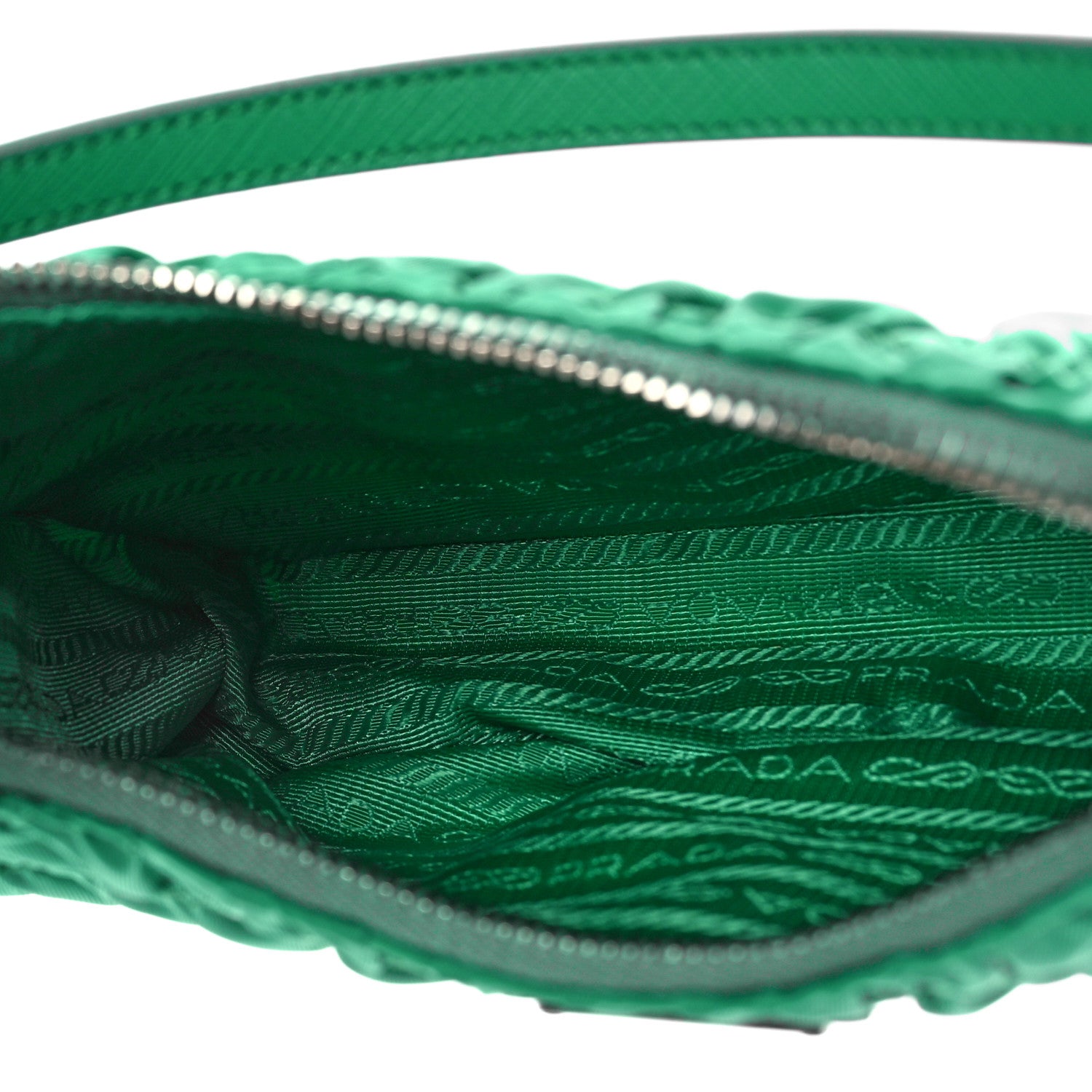 Prada Tessuto Nylon Gaufre Shoulder Bag Menta 5 of 8