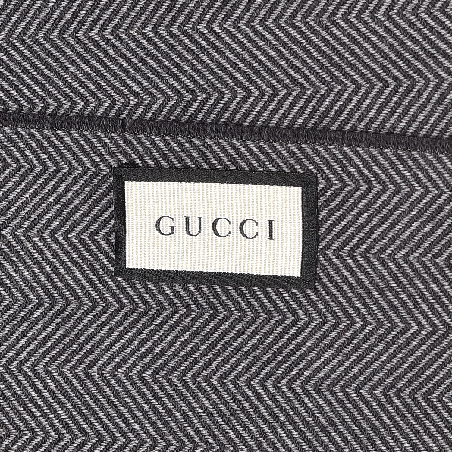 Gucci Wool Logo Ombre Fringe Scarf Grey 4 of 4